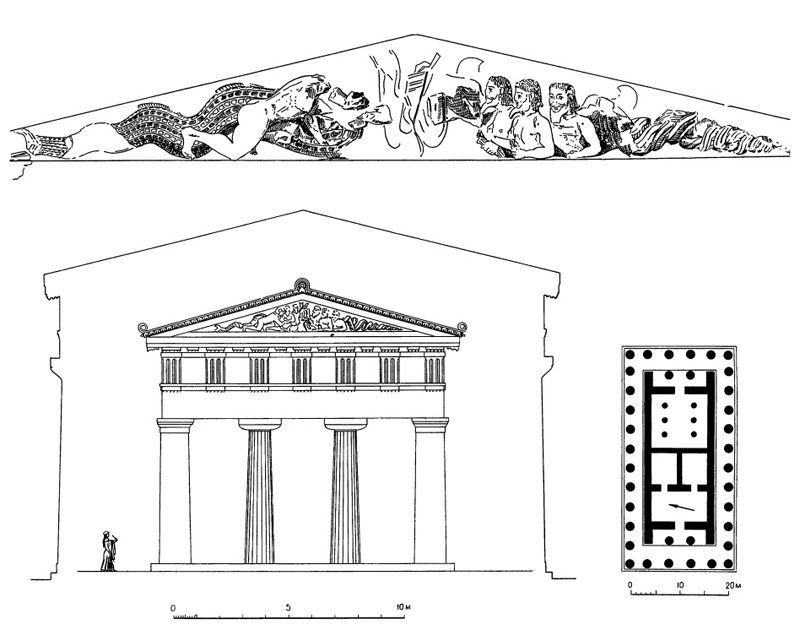 Архитектура Древней Греции. Афины. Гекатомпедон (храм Афины Полиады)