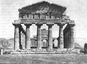 Архитектура Древней Греции. Посейдония. Храм Афины. Общий вид