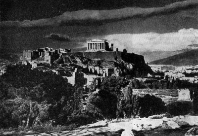 Архитектура Древней Греции. Афины. Акрополь. Вид с западной стороны