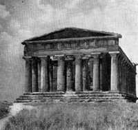 Архитектура Древней Греции. Акрагант. Храм Деметры (Конкордии), около 430 г. до н.э. Общий вид
