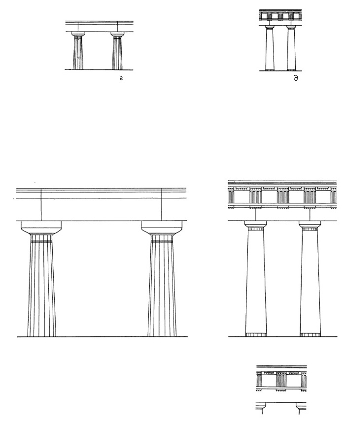 Архитектура Древней Греции. Сравнение ордеров: II храм Геры в Посейдонии. Храм Немезиды в Рамнунте