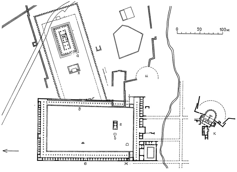 Архитектура Древней Греции. Магнесия на Меандре. План центра города