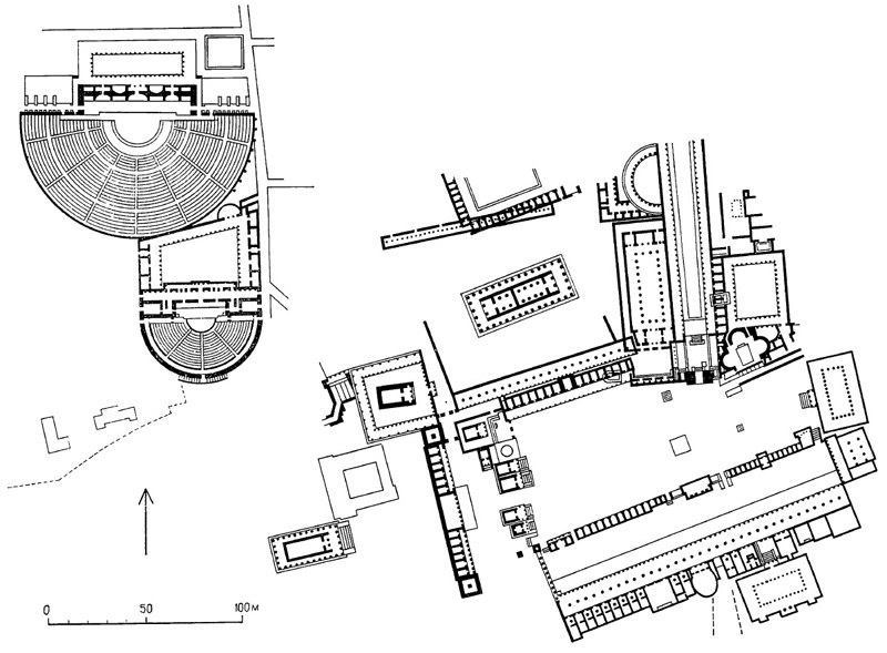 Архитектура Древней Греции. Коринф. План центра города