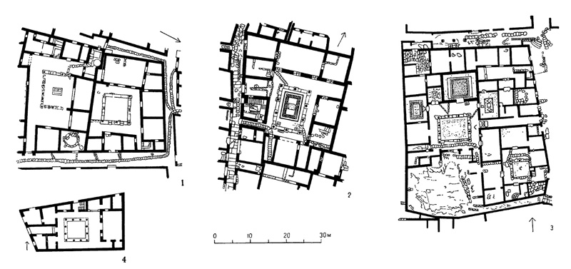 Архитектура Древней Греции. Делос. Планы жилых домов