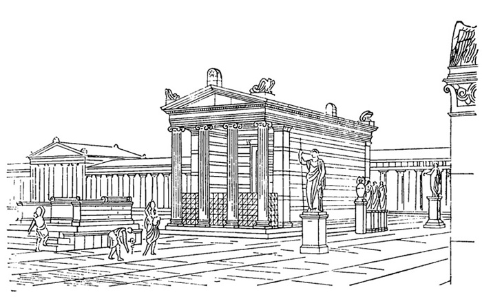 Архитектура Древней Греции. Магнесия. Храм Зевса Сосиполия. Вид на агору
