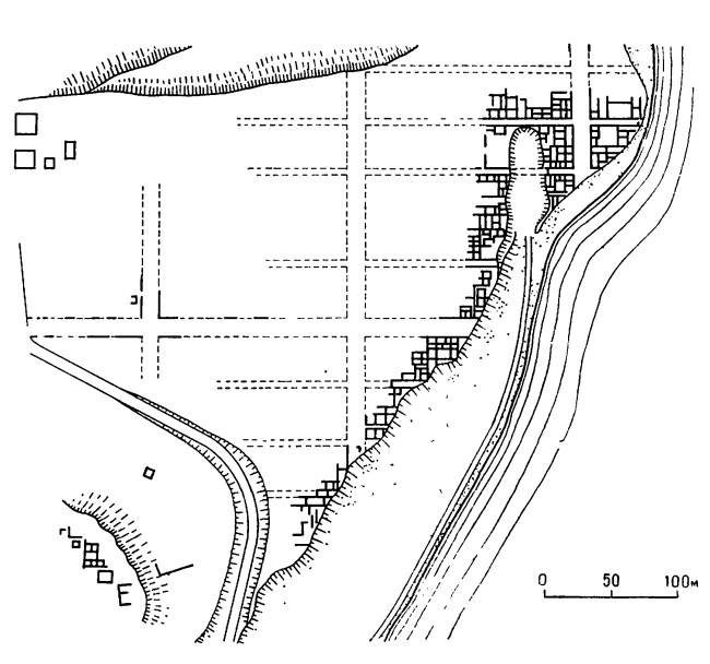 Архитектура Древнего Рима. Марцаботто. Схематический план города, VI—V вв. до н.э.