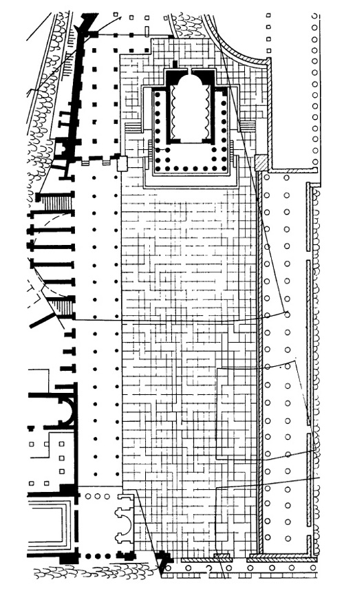 Архитектура Древнего Рима. Рим. Форум Цезаря. 54—46 гг. до н.э. План