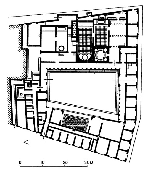 Архитектура Древнего Рима. Помпеи. Стабианские термы. II— I вв. до н.э. План
