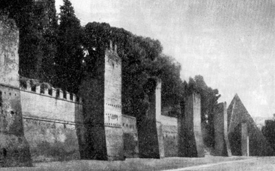 Архитектура Древнего Рима. Рим. Стена Аврелиана, 70-е годы III в. Фрагмент стены