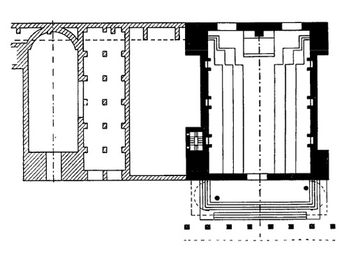 Архитектура Древнего Рима. Рим. Римский форум. Курия, 285 г. н.э. План