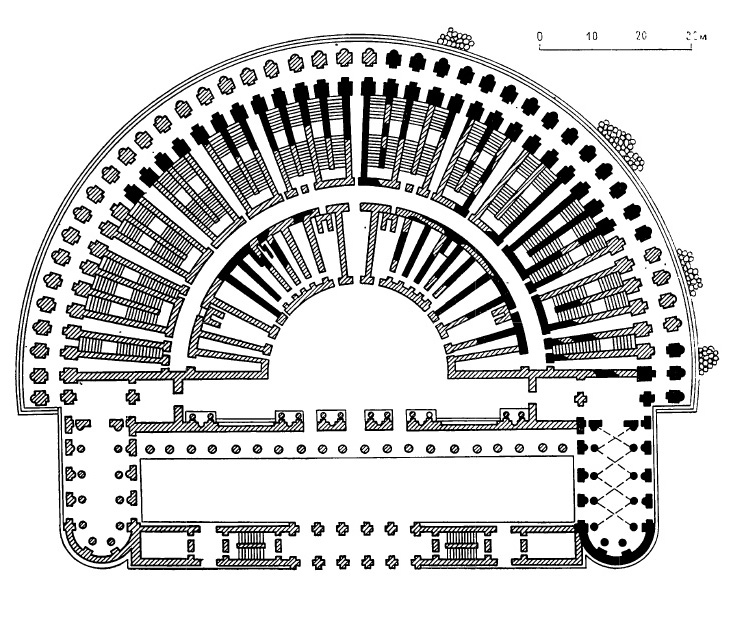 Архитектура Древнего Рима. Рим. Театр Марцелла, II в. до н.э. План