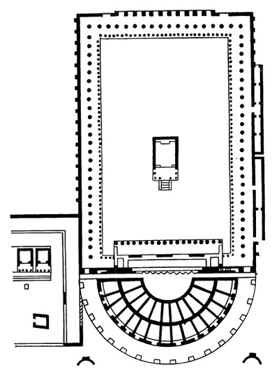 Архитектура Древнего Рима. Остия. Театр, I—II вв. н.э. План