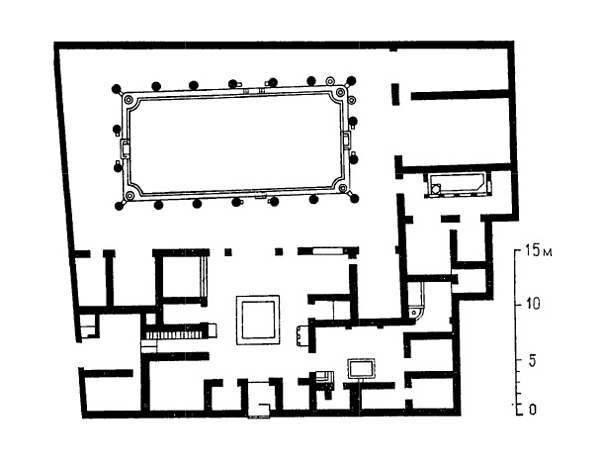 Архитектура Древнего Рима. Помпеи. Дом Веттиев, I в. н. э. План