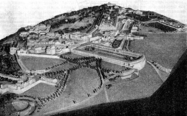 Архитектура Древнего Рима. Тибур. Вилла Адриана, 118—138 гг. н.э. Макет виллы