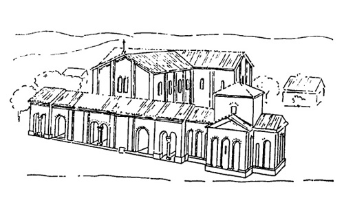 Христианская архитектура Древнего Рима. Равенна. Мавзолей Галлы Плацидии, около 440 г. Общий вид