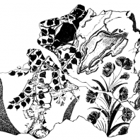 Ветви и цветы. Фрагмент фрески из Агиа Триады