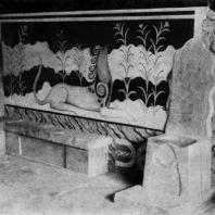 Кносский дворец на Крите. Тронный зал. 16 в. до н. э. Реставрирован