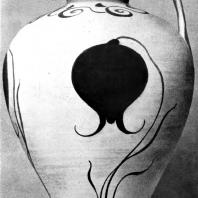 Ваза с тюльпаном из Филакопи на острове Мелосе. Глина. Середина 2 тысячелетия до н. э. Афины. Национальный музей