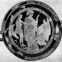 Евфроний. Тезей у Амфитриты. Роспись килика. Около 500—490 гг. до н. э. Париж. Лувр