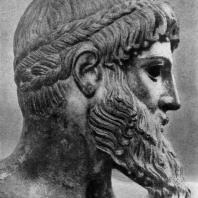 Зевс Громовержец. Голова. Около 460 г. до н. э. Афины. Национальный музей