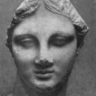 Голова девушки с острова Хиоса. Мрамор. Конец 4 в. до н. э. Бостон. Музей изящных искусств