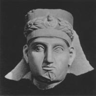 Пальмира. Голова жреца с надгробного памятника конца II века (Польские археологические раскопки 1962)