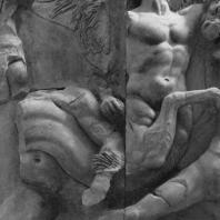 Алтарь Зевса в Пергаме. Левое крыло большого фриза. Тритон, сын Посейдона и Амфитриты, морской бог