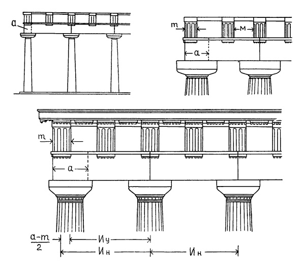 Архитектура Древней Греции. Размещение углового триглифа (разные варианты)