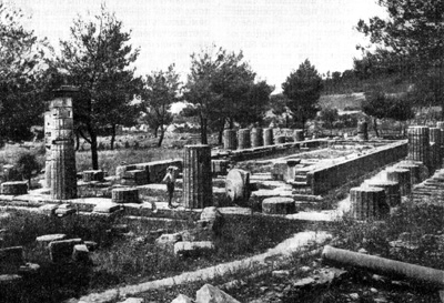 Архитектура Древней Греции. Олимпия. Храм Геры. Вид руин