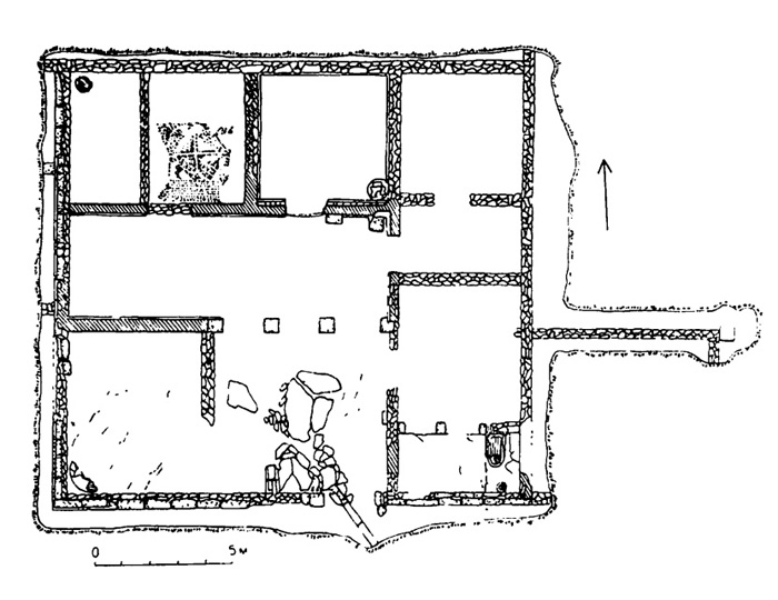 Архитектура Древней Греции. Олинф. Вилла «Бронзы», пример пастадного типа жилого дома