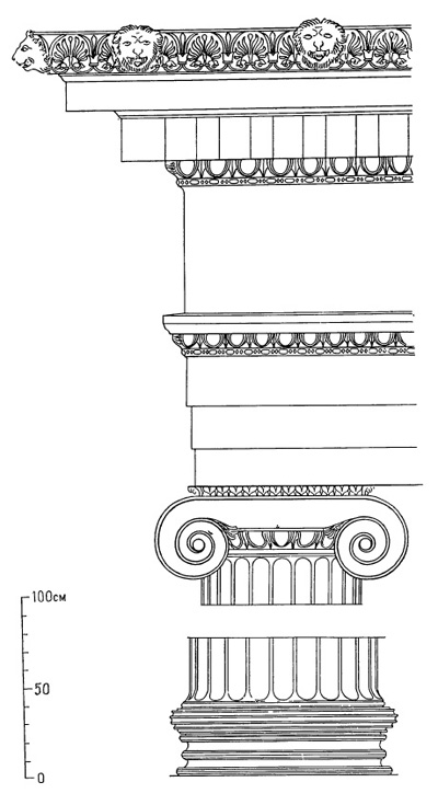 Архитектура Древней Греции. Галикарнас. Мавзолей. Ордер (реконструкция Ньютона и Пуллена)