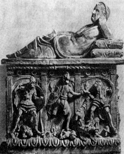 Архитектура Древнего Рима. Перузия. Саркофаг, из гробницы Волумниев, II в. до н.э.