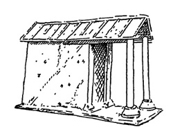 Архитектура Древнего Рима. Конка (Сатрикум). Модель храма, VII в. до н.э.