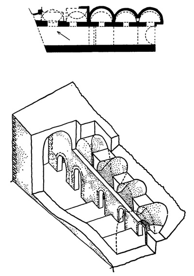 Архитектура Древнего Рима. Тибур. Рынок. 1-я половина I в. до н.э. План, реконструкция
