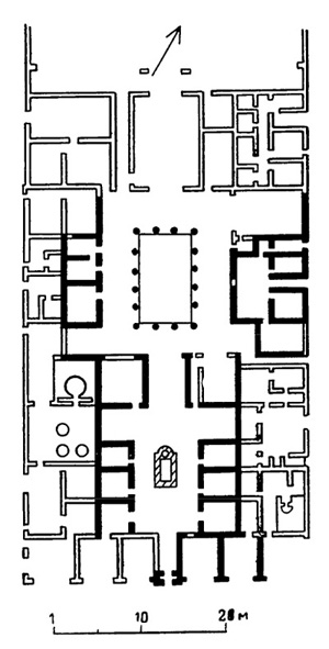 Архитектура Древнего Рима. Помпеи. Дом Пансы. II в. до н.э. План