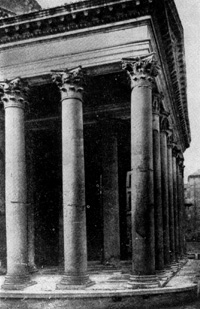 Архитектура Древнего Рима. Входной портик Пантеона (боковой фасад)
