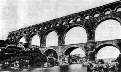 Архитектура Древнего Рима. Гардский мост. Общий вид