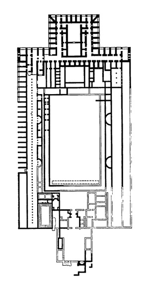 Архитектура Древнего Рима. Сирмионе. Вилла, конец I в. н.э. — начало II в. н.э. Современный вид, план