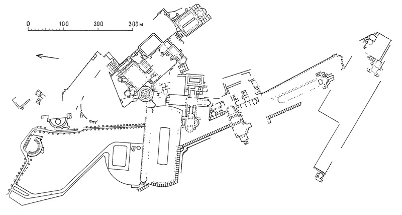 Архитектура Древнего Рима. Тибур. Вилла Адриана, 118—138 гг. н.э. Генеральный план