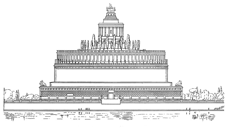 Архитектура Древнего Рима. Рим. Мавзолей Адриана, 130—148 гг. Реконструкция