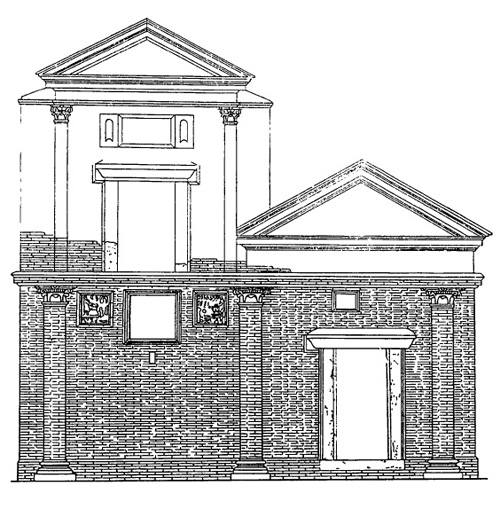 Архитектура Древнего Рима. Остия. Камерные гробницы, II в. Реконструкция фасадов двух других гробниц