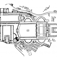 План форумов Траяна (слева), Августа и Цезаря (справа и вверху)
