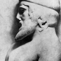 Голова Атласа. Фрагмент метопы храма Зевса в Олимпии