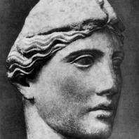 Круг Мирона. Голова Афины. Мрамор. Середина 5 в. до н. э. Рим. Музей Баррокко