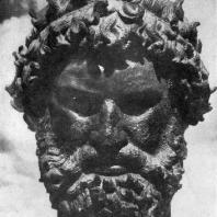 Круг Лисиппа, возможно, Лисистрат. Голова кулачного бойца из Олимпии. Бронза. Около 330 г. до н. э. Афины. Национальный музей