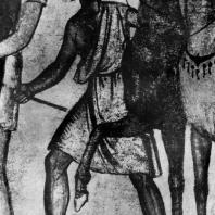 Роспись купольной гробницы в Казанлыке (Болгария). Фрагмент. Конец 4 — начало 3 в. до н. э.