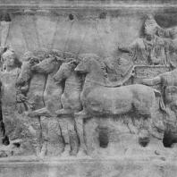 Триумф Тита. Рельеф с арки Тита в Риме. Мрамор. 81 г. н. э.