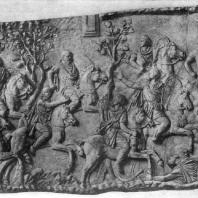 Колонна Траяна в Риме. Фрагмент рельефа