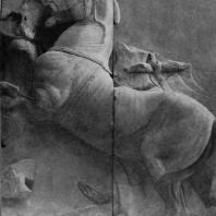 Алтарь Зевса в Пергаме. Южная сторона большого фриза. Кони Гелиоса