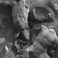 Алтарь Зевса в Пергаме. Северная сторона большого фриза. Полидевк, один из Диоскуров, и гигант Линкей
